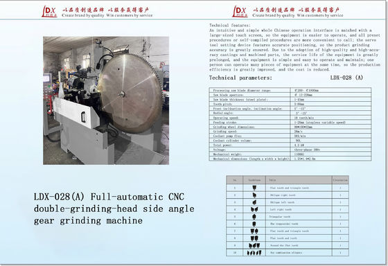 Máquina de afiar laterais de cabeça de moagem dupla CNC completa
