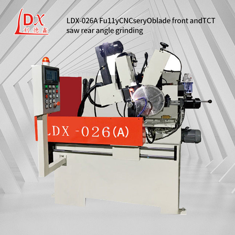 LDX-026A Máquina de moagem de lâmina de serra circular CNC completa de frente e de ângulo traseiro
