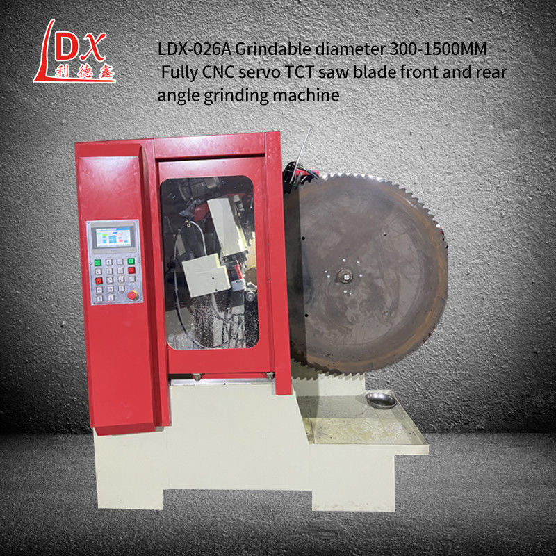 LDX-026A Servo Feed Large TCT Saw Blade Máquina de moagem de ângulo dianteiro e traseiro