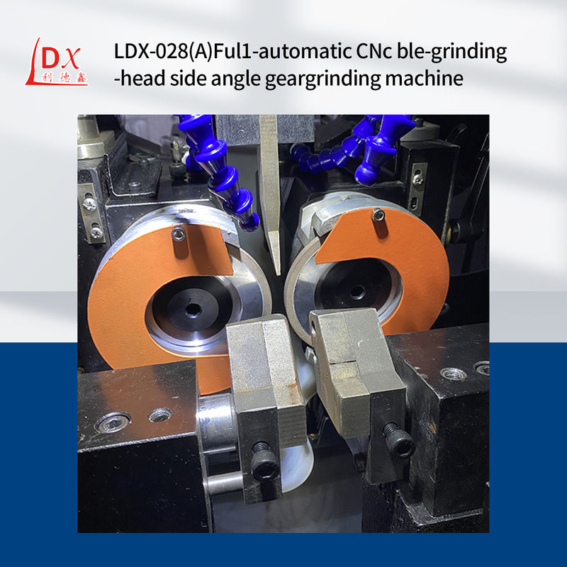 LDX-028A Máquina de moagem de servo de alta precisão CNC completa, lâmina de serra circular, cabeça de moagem dupla, ângulo lateral