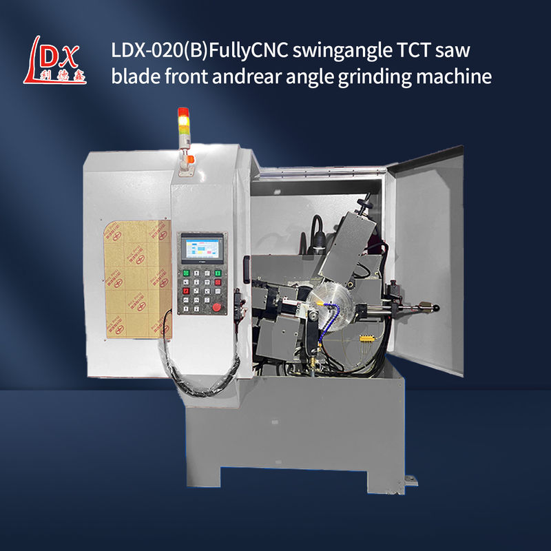 LDX-020B Servo Feed Full CNC circular Saw Blade Frente e moedor de ângulo traseiro